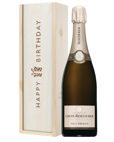 Louis Roederer Champagne Birthday Gift In Wooden Box