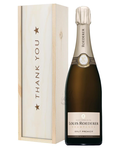Louis Roederer Champagne Thank You Gift In Wooden Box
