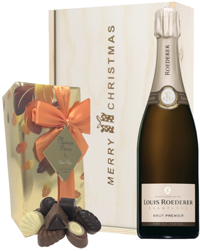 Louis Roederer Christmas Champagne and Chocolates Gift Box