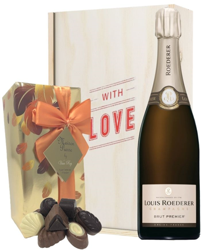 Louis Roederer Valentines Champagne and Chocolates Gift Box