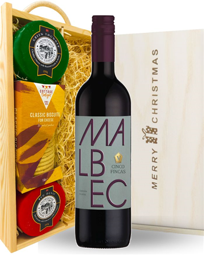 Red Wine and Cheese Christmas Hamper