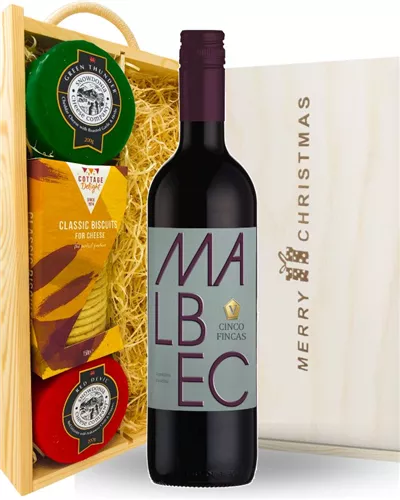 Red Wine and Cheese Christmas Hamper - Next Day Delivery UK