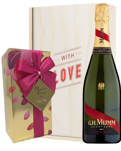 Mumm Valentines Champagne and Chocolates Gift Box