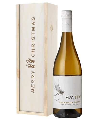 New Zealand Sauvignon Blanc White Wine Single Bottle Christmas Gift In Wooden Box
