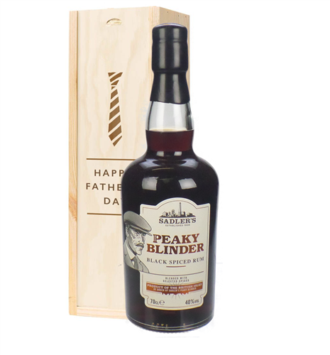 Peaky Blinder Spiced Rum Fathers Day Gift In Wooden Box