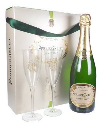 Perrier Jouet Champagne Branded Flute Set