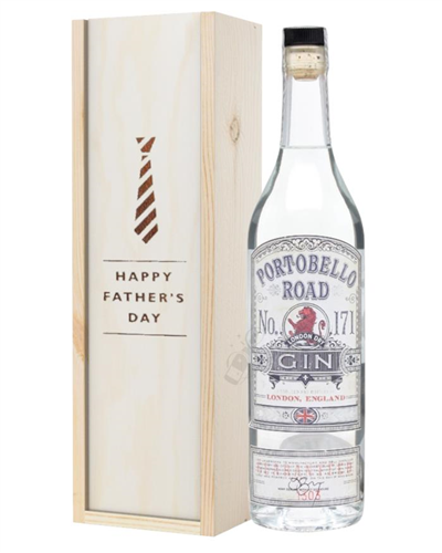 Portobello Road Gin Fathers Day Gift In Wooden Box