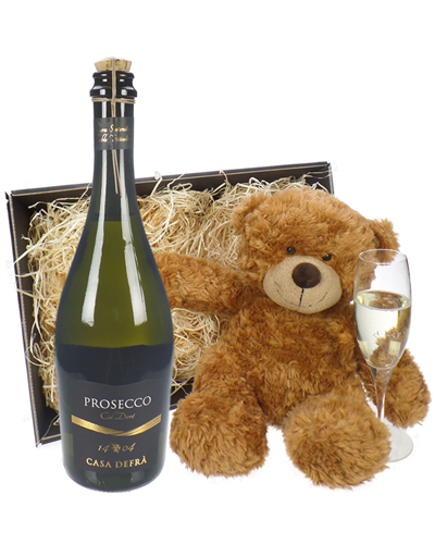 Prosecco Frizzante And Teddy Bear Gift