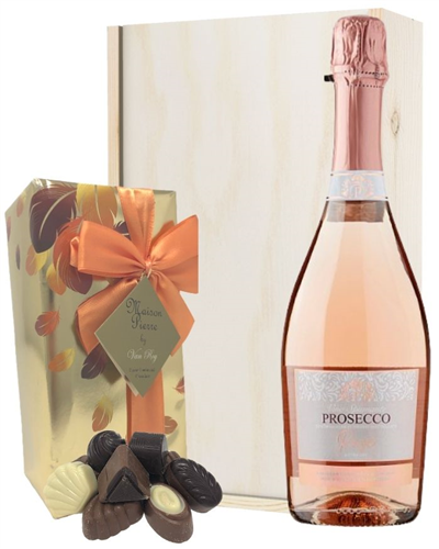 Prosecco Rose and Chocolates Gift Box