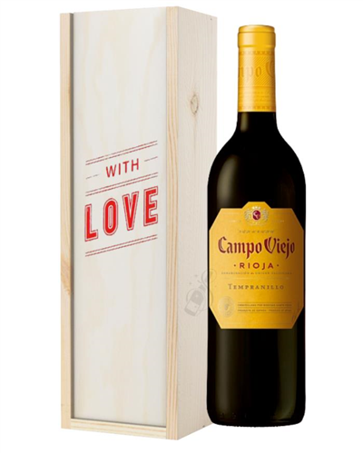 Rioja Tempranillo Red Wine Valentines With Love Special Gift Box