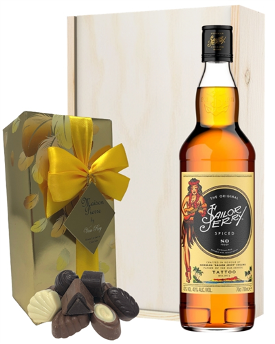 Sailor Jerry Spiced Rum And Chocolate Gift Set