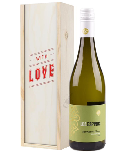 Sauvignon Blanc Chilean White Wine Valentines With Love Special Gift Box