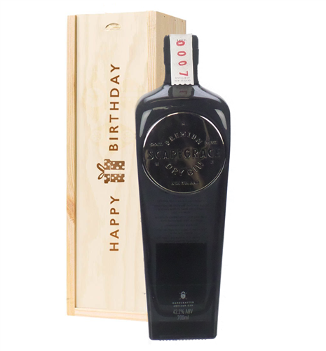 Scapegrace Gin Birthday Gift In Wooden Box