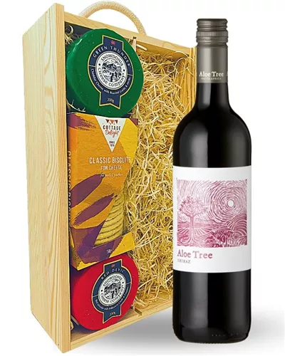 Shiraz Red Wine and Cheese Hamper - Next Day Delivery UK