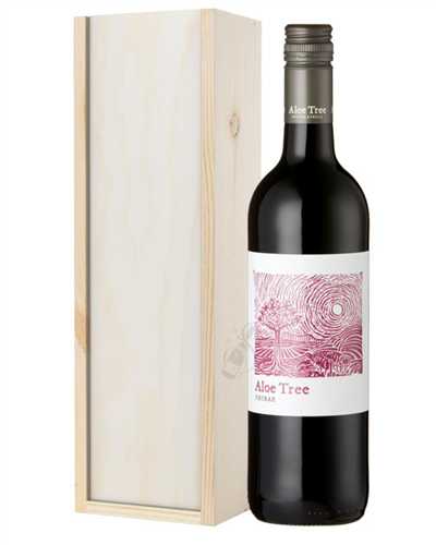 South African Shiraz Red Wine Gift in Wooden Box