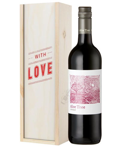 South African Shiraz Red Wine Valentines With Love Special Gift Box