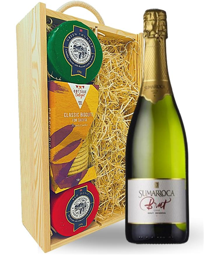 Sparkling Wine and Cheese Hamper