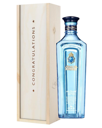 Star Of Bombay Gin Congratulations Gift In Wooden Box