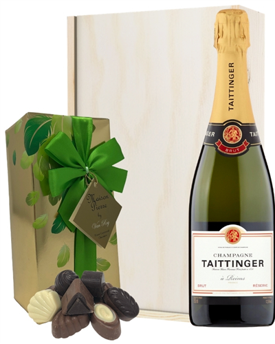 Taittinger Champagne & Belgian Chocolates Gift Box