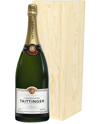 Taittinger Champagne Champagne Magnum 150cl in Wooden Gift Box