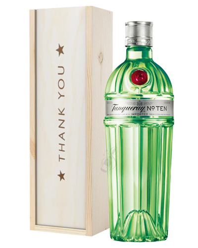 Tanqueray Ten Gin Thank You Gift In Wooden Box