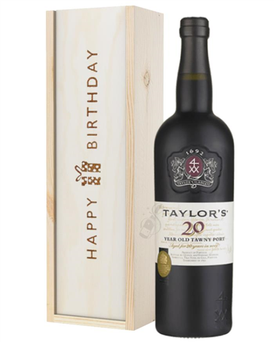 Taylors 20 Year Old Port Birthday Gift In Wooden Box