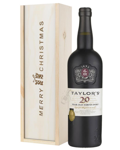 Taylors 20 Year Old Port Christmas Gift In Wooden Box