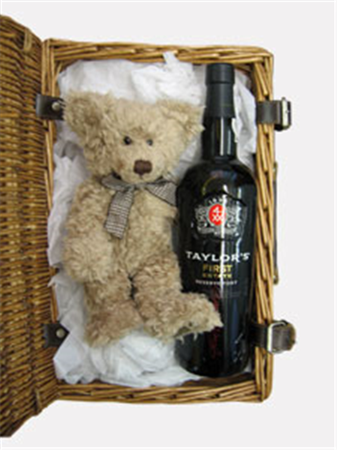 Taylors First Estate Port and Teddy Bear Gift Basket