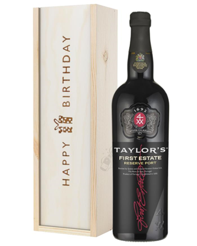 Taylors First Reserve Port Birthday Gift In Wooden Box