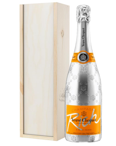 Veuve Clicquot Rich Champagne Gift in Wooden Box