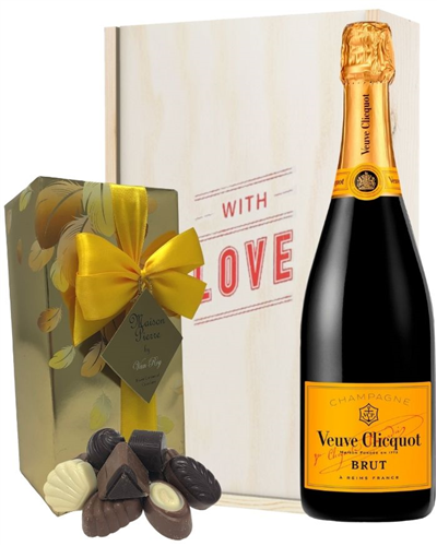 Veuve Clicquot Valentines Champagne and Chocolates Gift Box