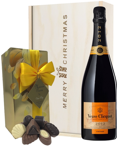 Veuve Clicquot Vintage Christmas Champagne and Chocolates Gift Box