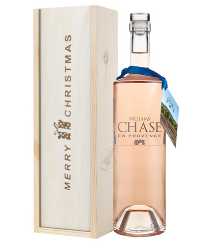 Williams Chase Rose Wine Single Bottle Christmas Gift In Wooden Box